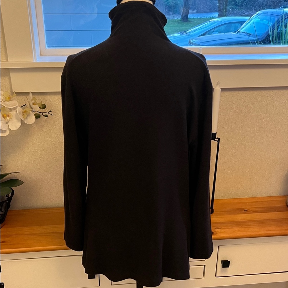 Donna Karan Black Long Sleeve Wool Angora Blend Turtleneck Sweater Womens Large - Picture 5 of 7